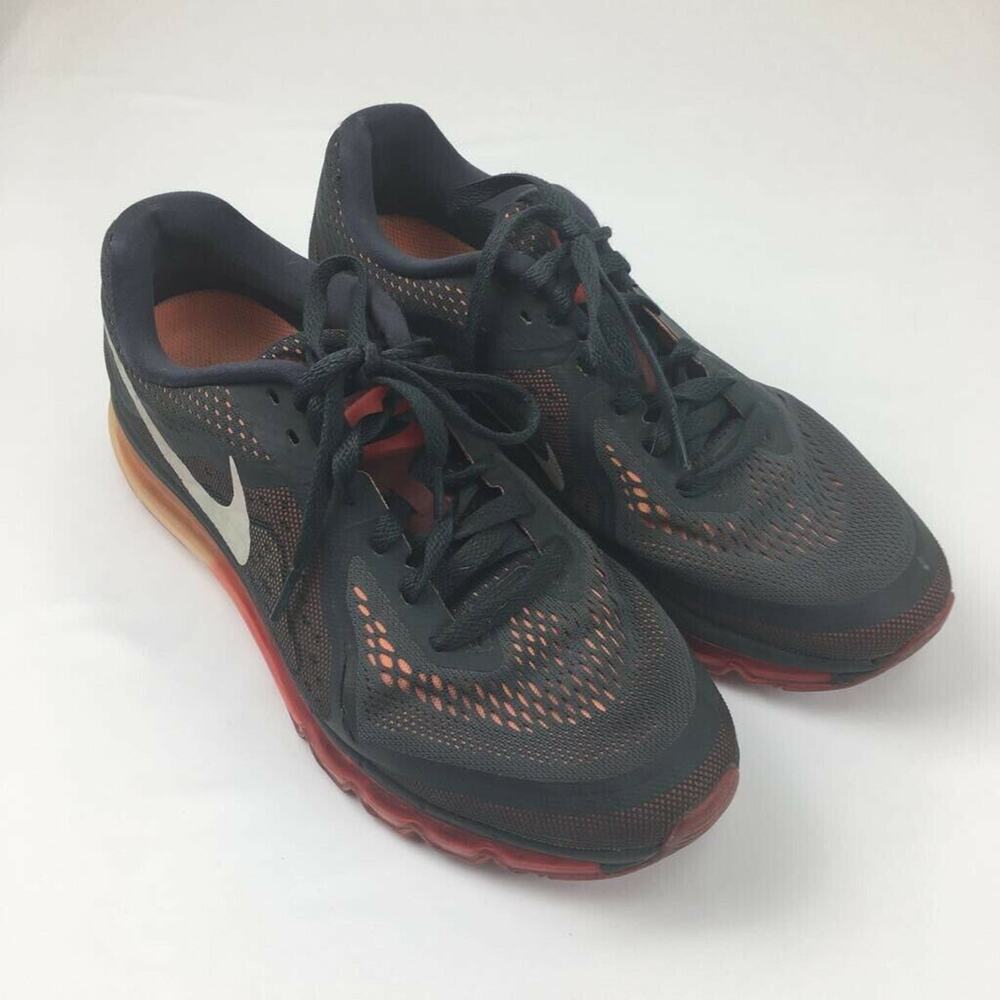 Nike Mens Air Max Running Shoes Gray Orange 621077-006 2013 Mesh Low Top 10 M